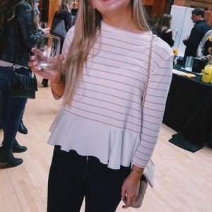 Striped Peplum top
